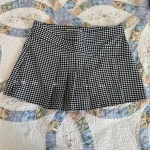 Zara Black and White Checkered Skort